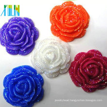 plastic flat back cabbage bright color resin flower